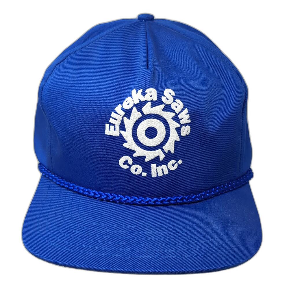 San Sun 5 Panel Blue One Size Hat Eureka Saws Co. Inc. Rope Snapback Saw Blade